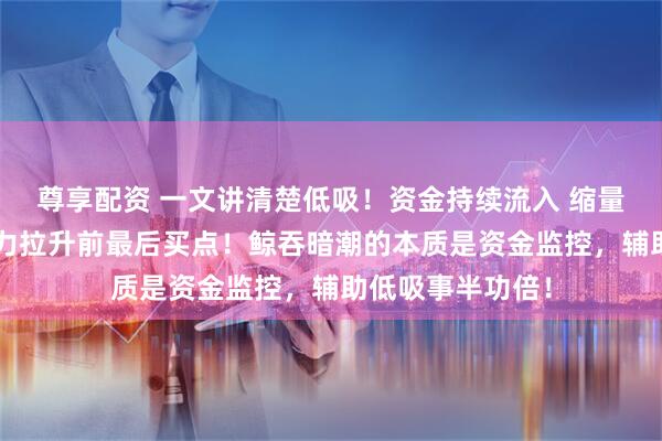 尊享配资 一文讲清楚低吸！资金持续流入 缩量回踩趋势线=主力拉升前最后买点！鲸吞暗潮的本质是资金监控，辅助低吸事半功倍！