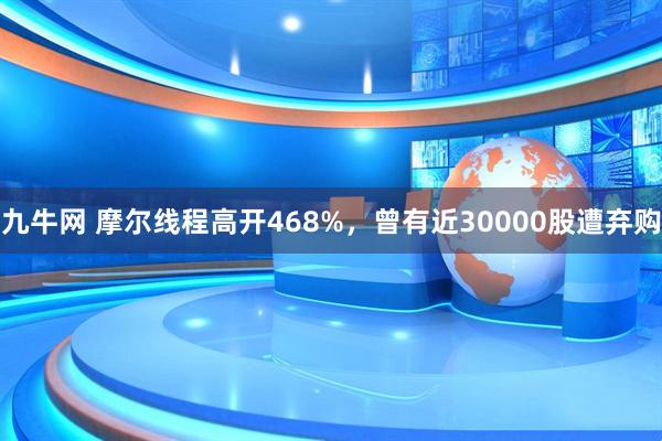 九牛网 摩尔线程高开468%，曾有近30000股遭弃购